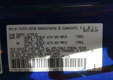 2024 Toyota Tacoma Hybrid Trd Off Road из США, поврежденный, VIN 3TYLC5LNXRT002619